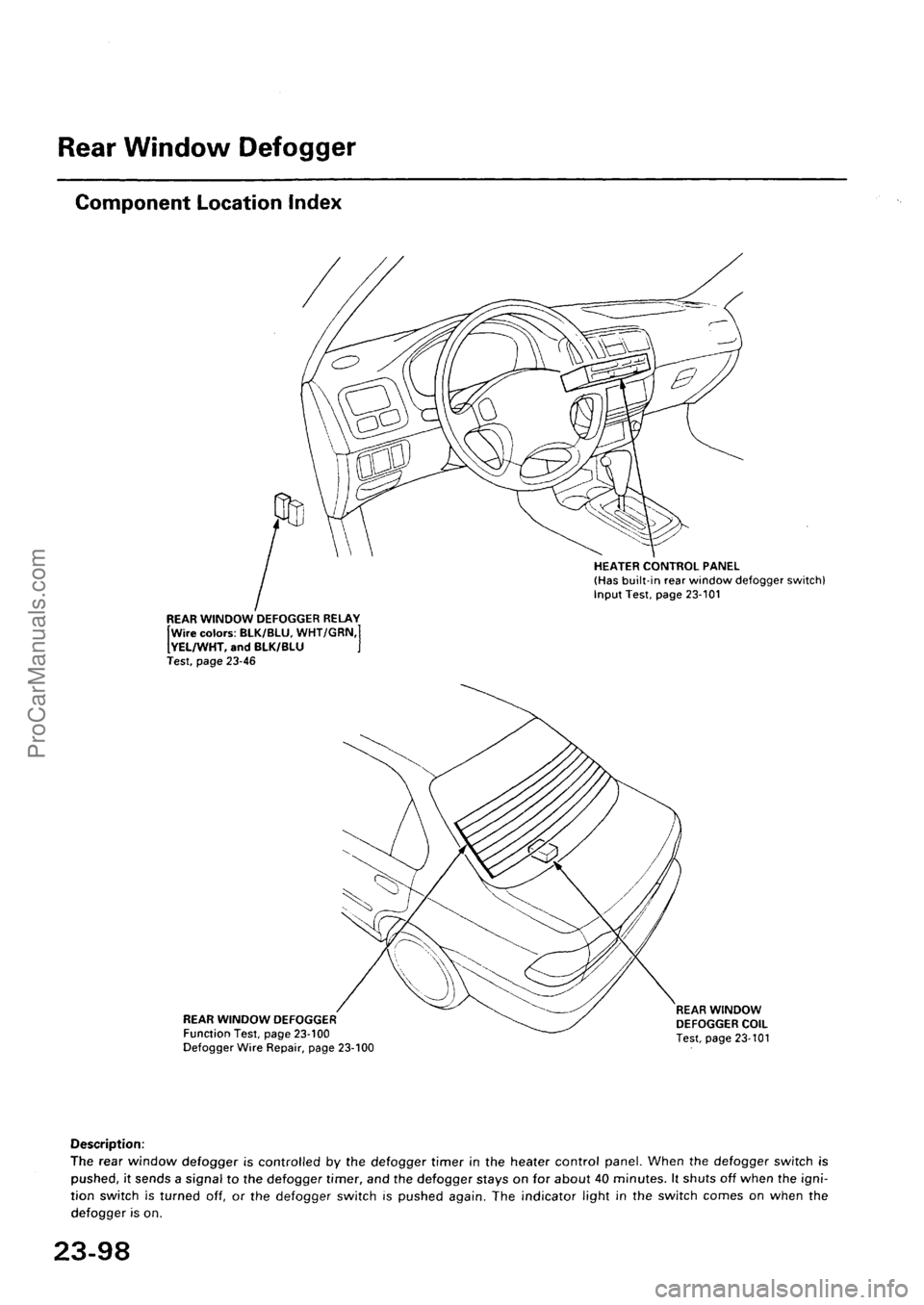 ACURA EL 1997  Service Repair Manual ProCarManuals.com 
