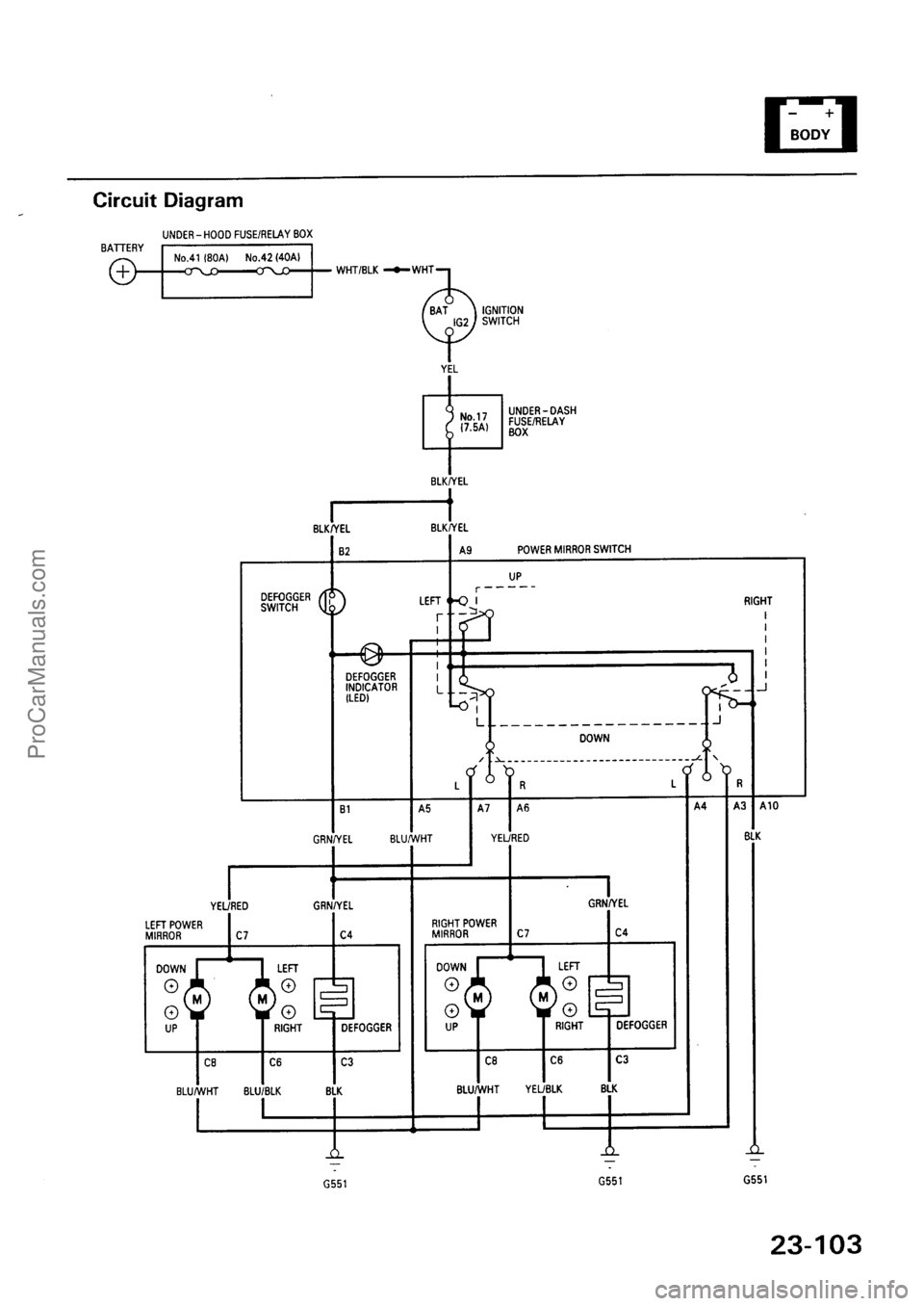 ACURA EL 1997  Service Repair Manual ProCarManuals.com 