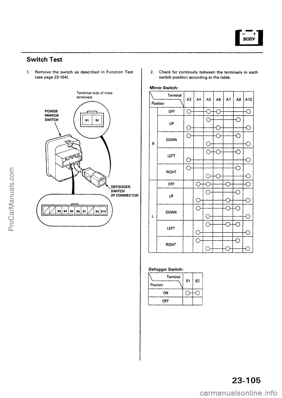 ACURA EL 1997  Service Repair Manual ProCarManuals.com 