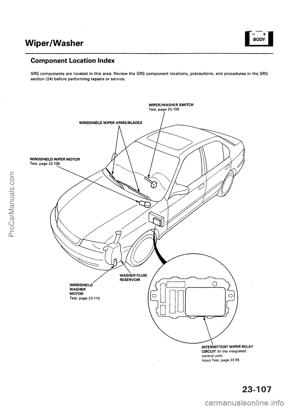 ACURA EL 1997  Service Repair Manual ProCarManuals.com 