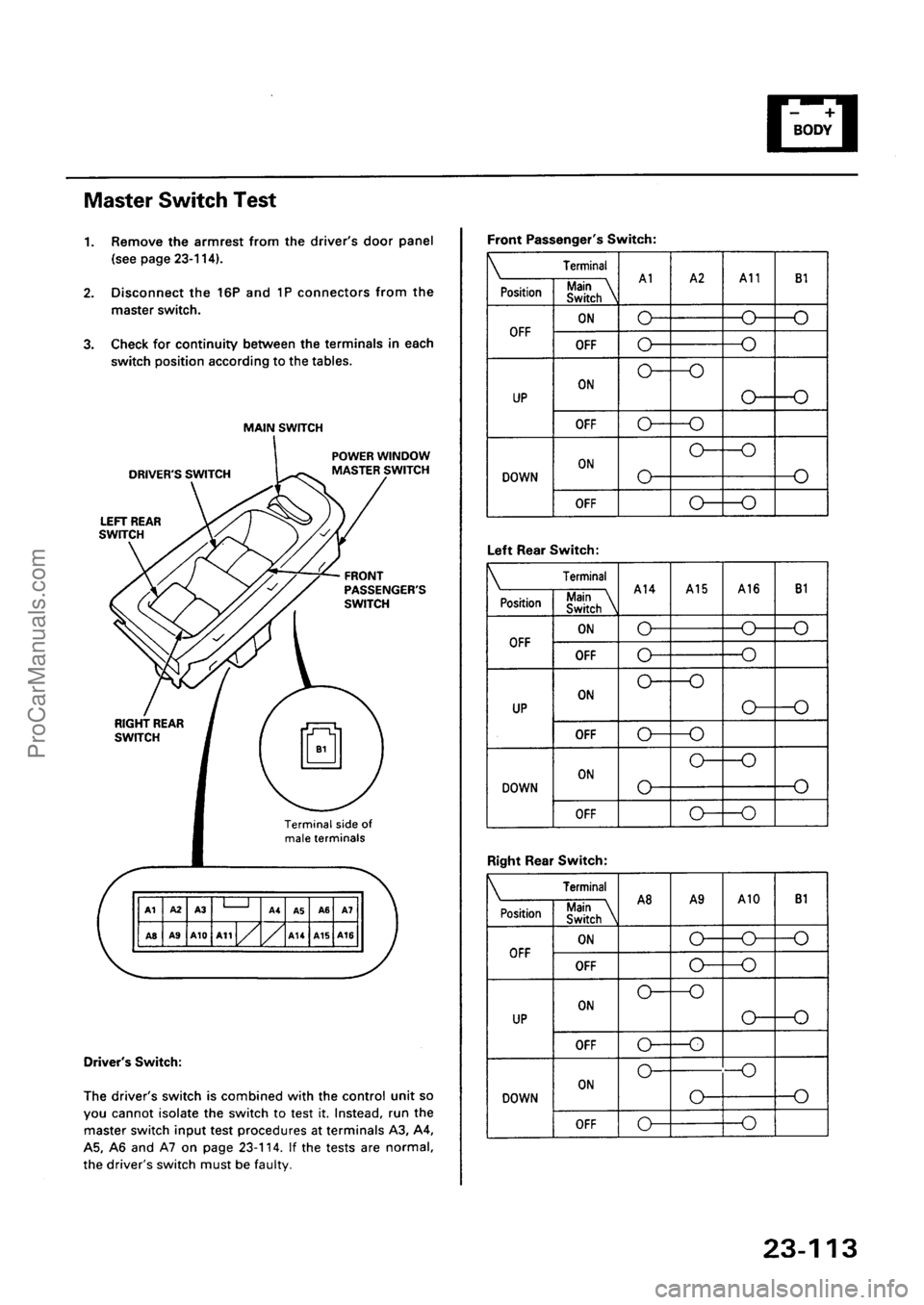 ACURA EL 1997  Service Repair Manual ProCarManuals.com 
