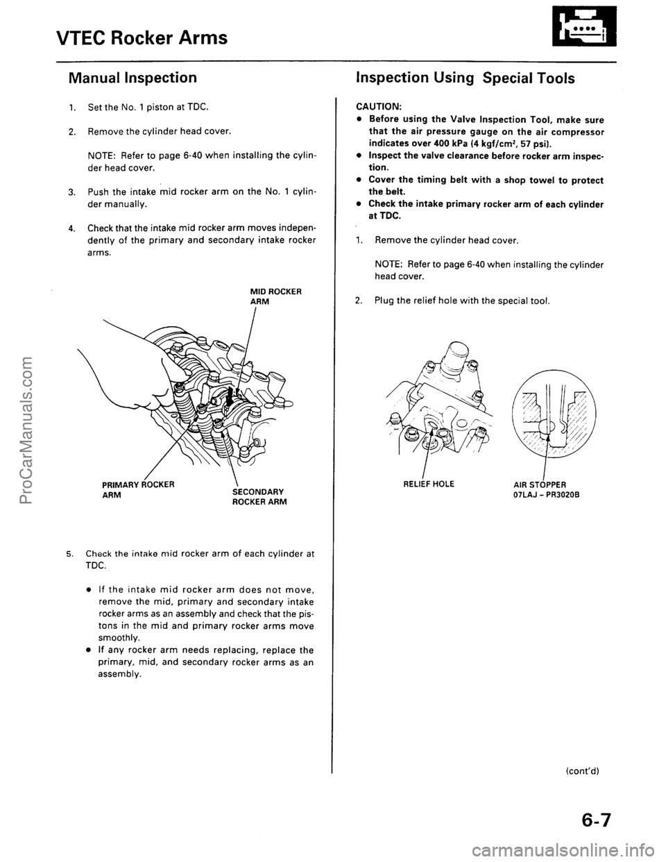 ACURA EL 1997  Service Repair Manual ProCarManuals.com 