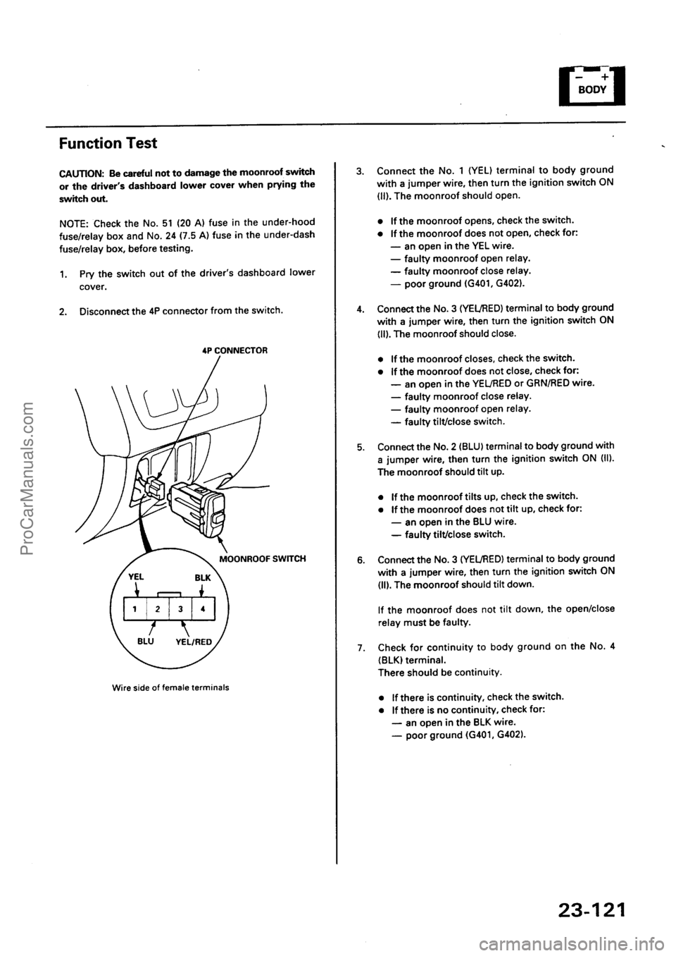 ACURA EL 1997  Service Repair Manual ProCarManuals.com 
