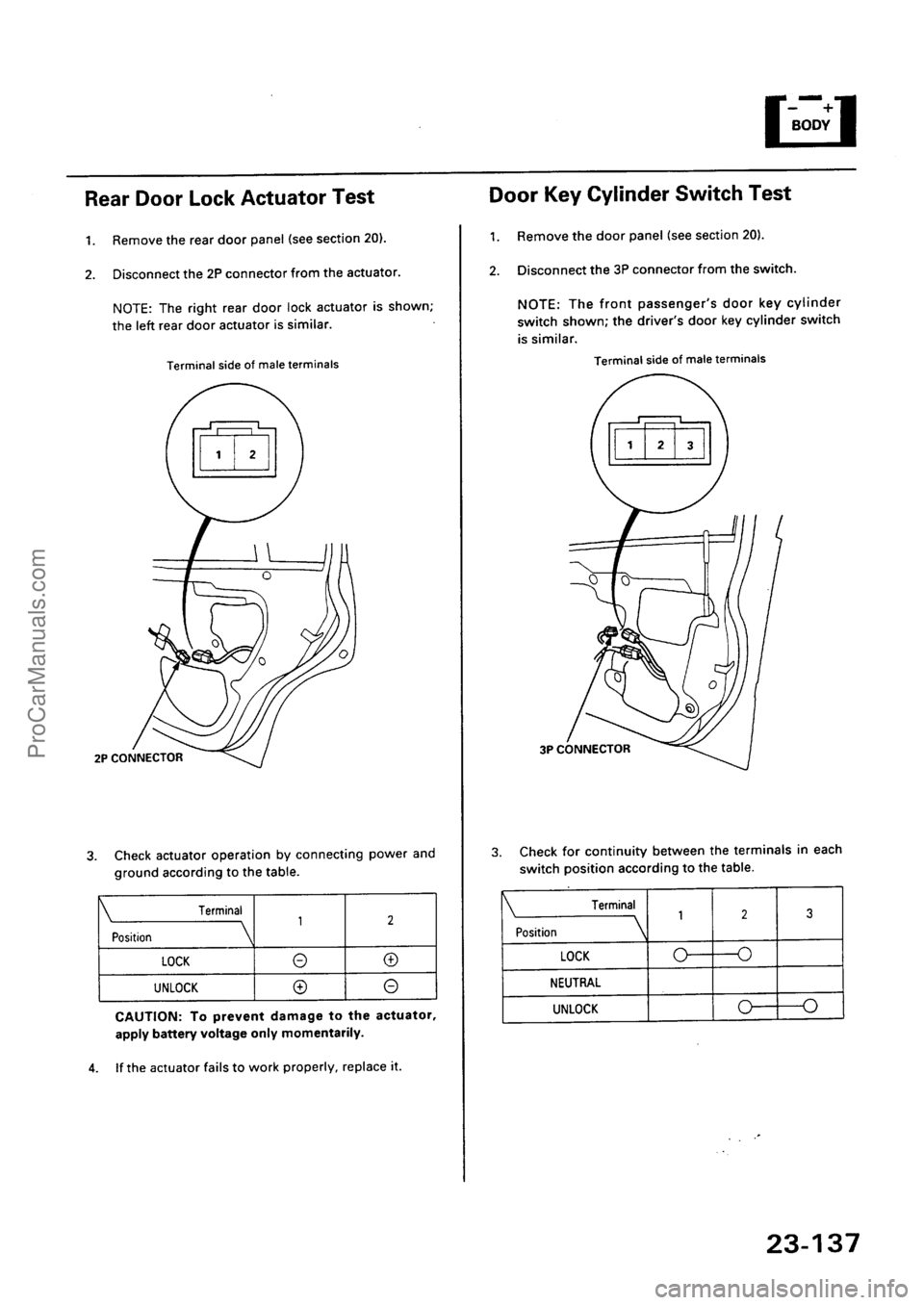 ACURA EL 1997  Service Repair Manual ProCarManuals.com 