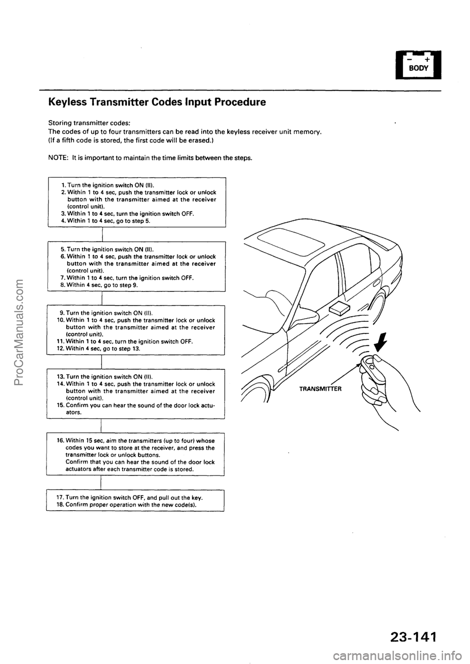ACURA EL 1997  Service Repair Manual ProCarManuals.com 