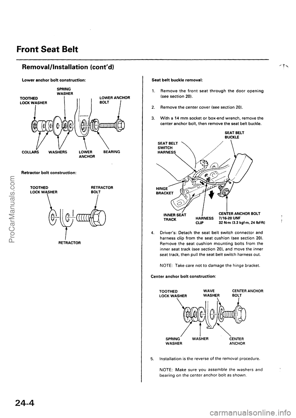 ACURA EL 1997  Service Repair Manual ProCarManuals.com 