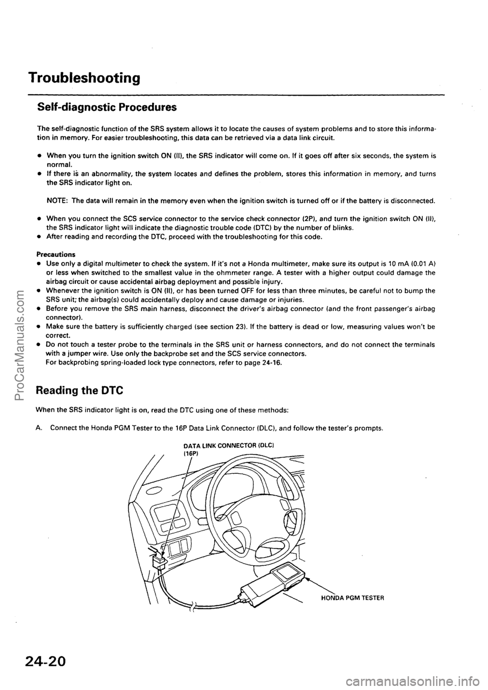 ACURA EL 1997  Service Repair Manual ProCarManuals.com 