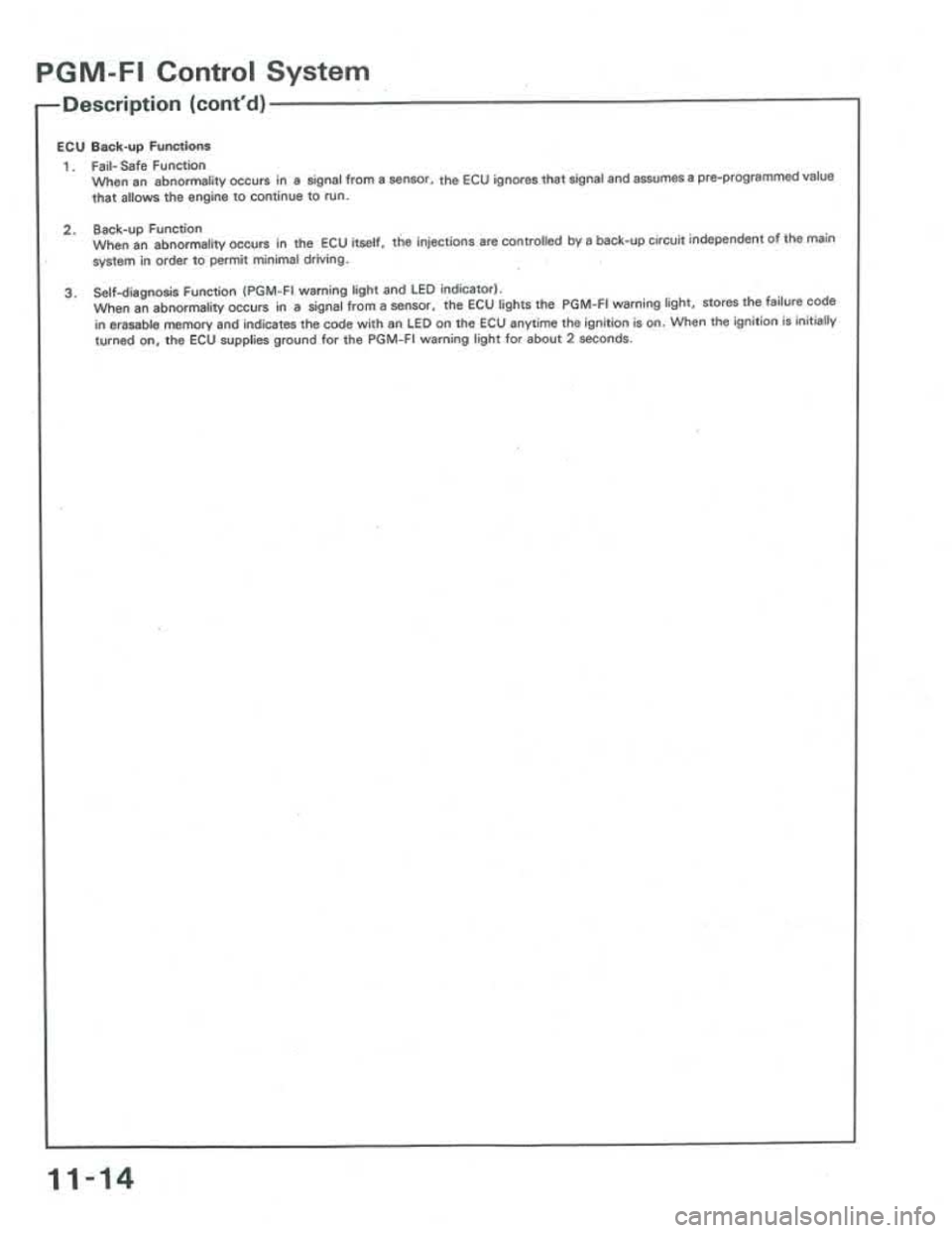 ACURA INTEGRA 1986  Service Repair Manual 