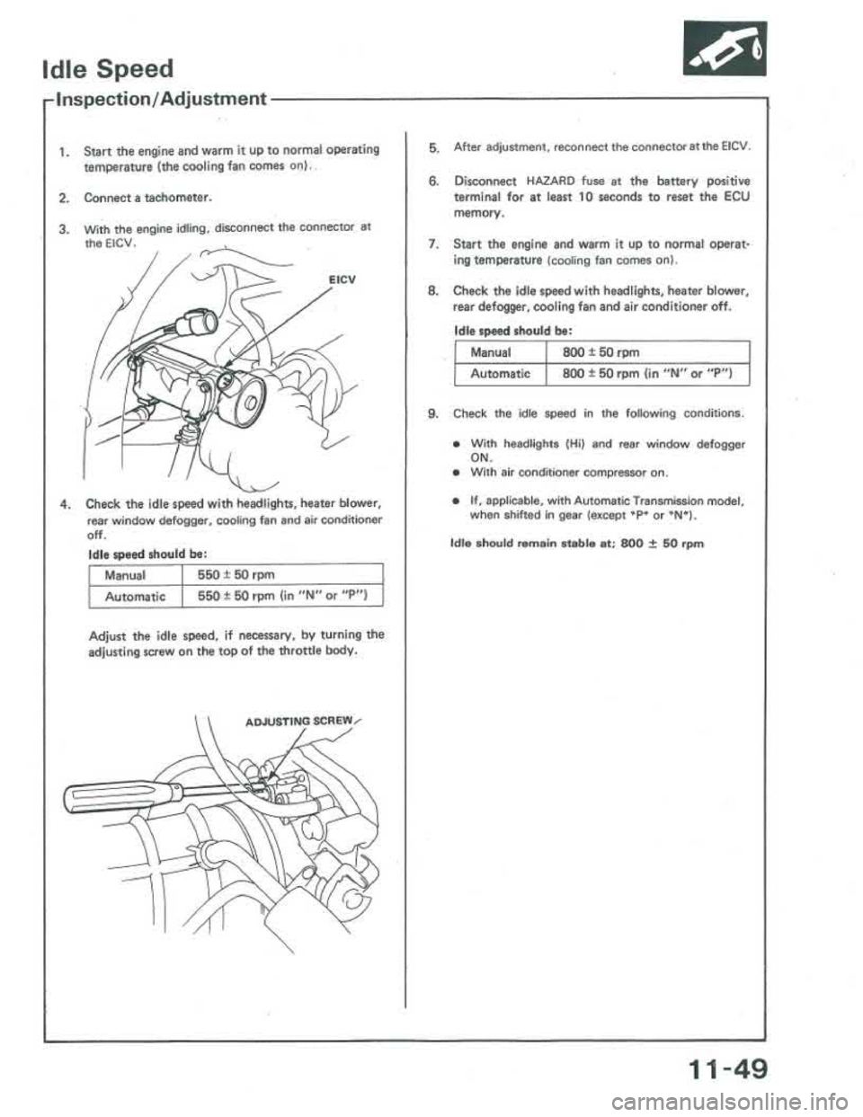 ACURA INTEGRA 1986  Service Repair Manual 