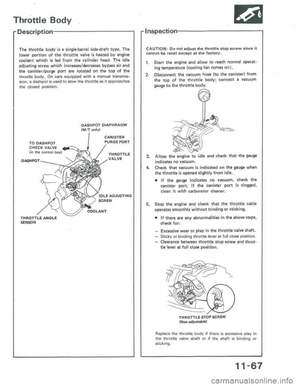 ACURA INTEGRA 1986  Service Repair Manual 