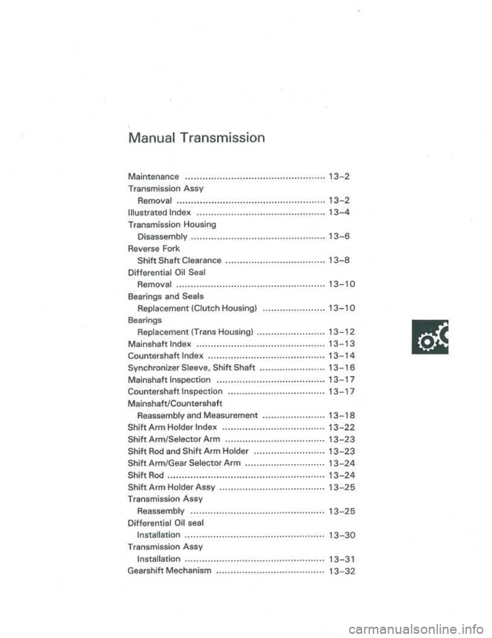 ACURA INTEGRA 1986  Service Repair Manual 