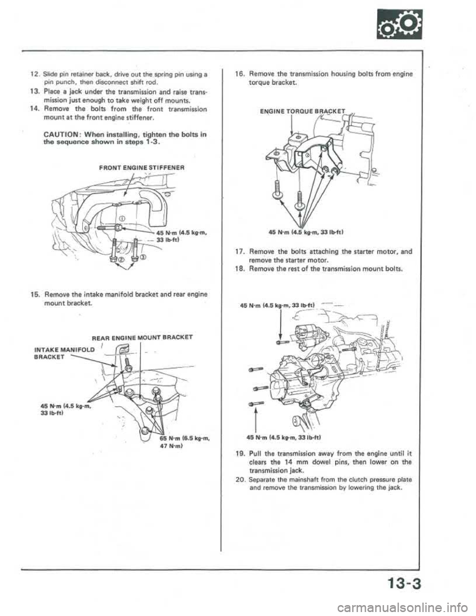 ACURA INTEGRA 1986  Service Repair Manual 