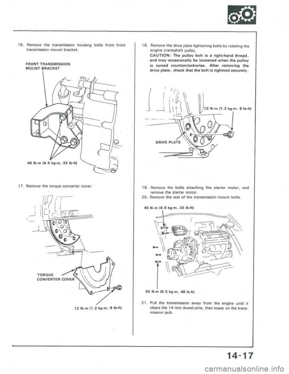ACURA INTEGRA 1986  Service Repair Manual 