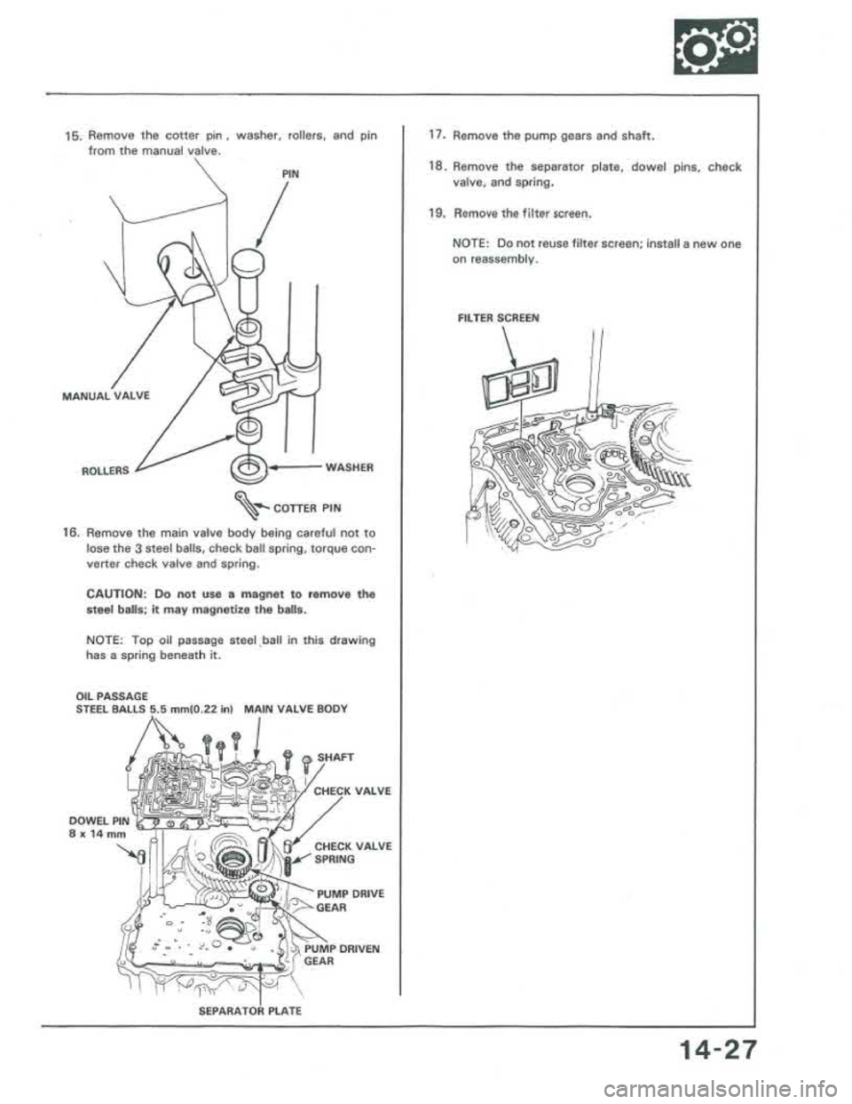 ACURA INTEGRA 1986  Service Repair Manual 