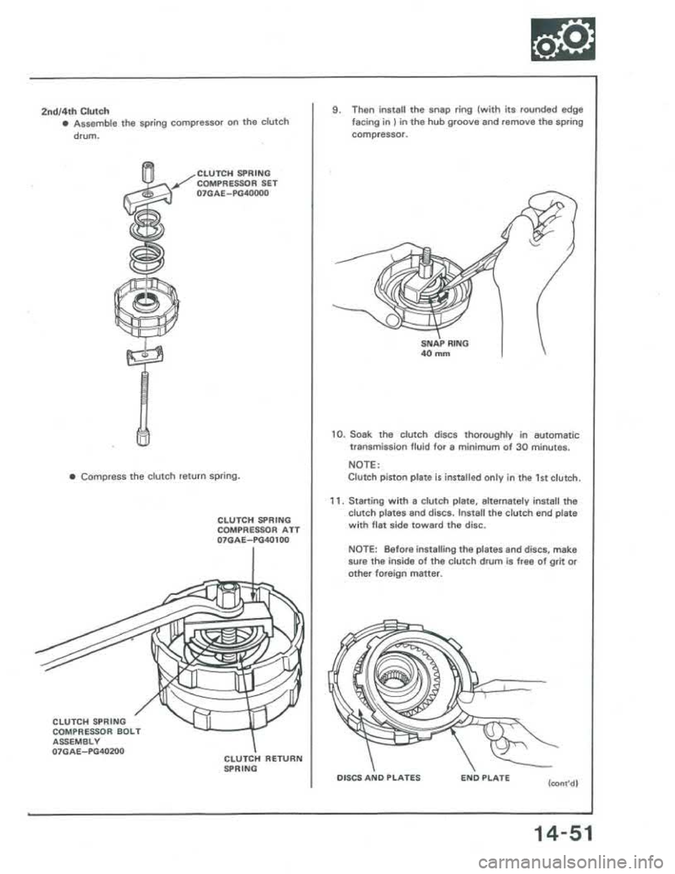 ACURA INTEGRA 1986  Service Repair Manual 