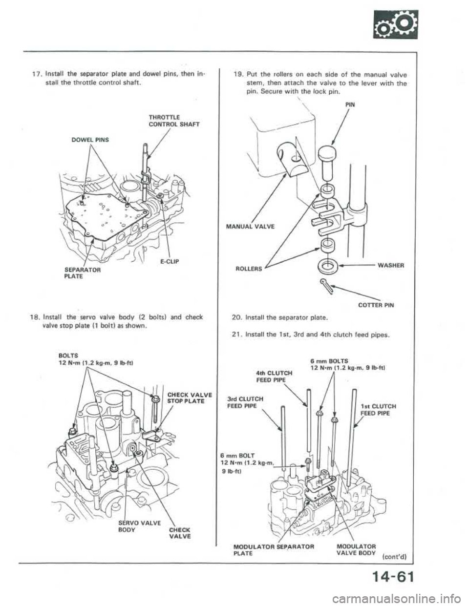 ACURA INTEGRA 1986  Service Repair Manual 