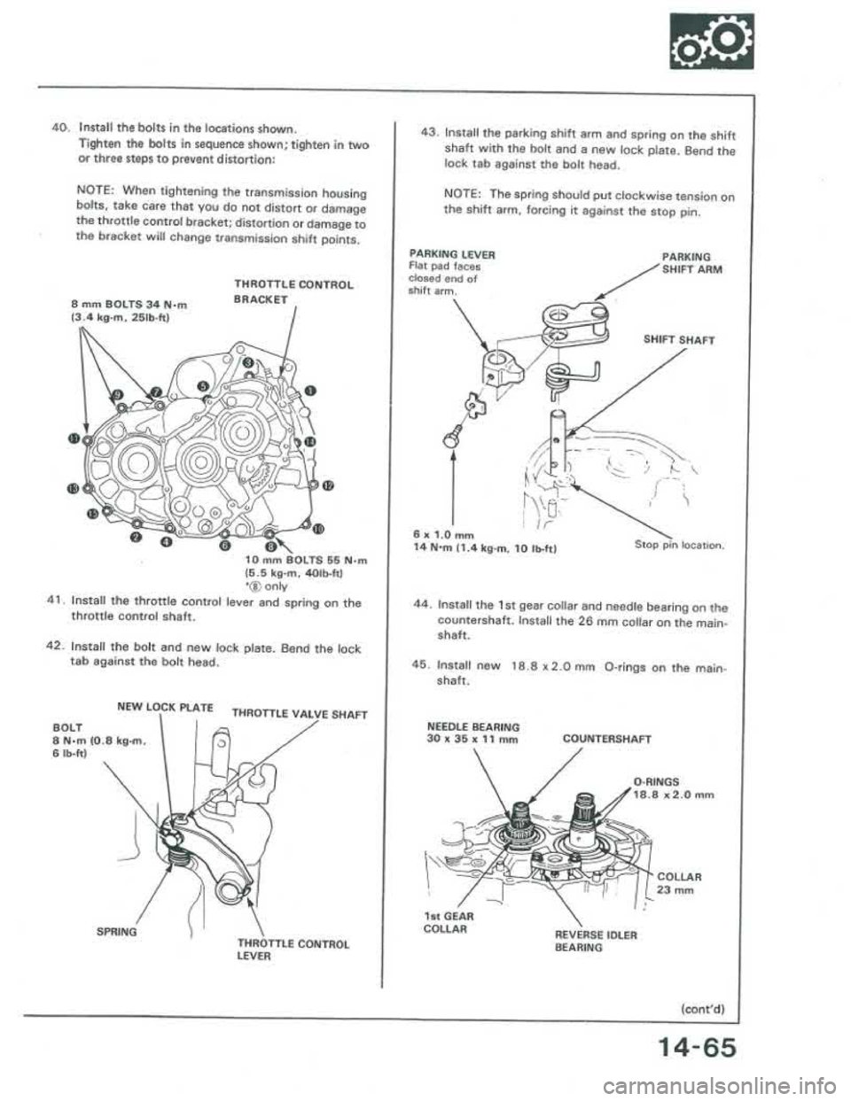 ACURA INTEGRA 1986  Service Repair Manual 