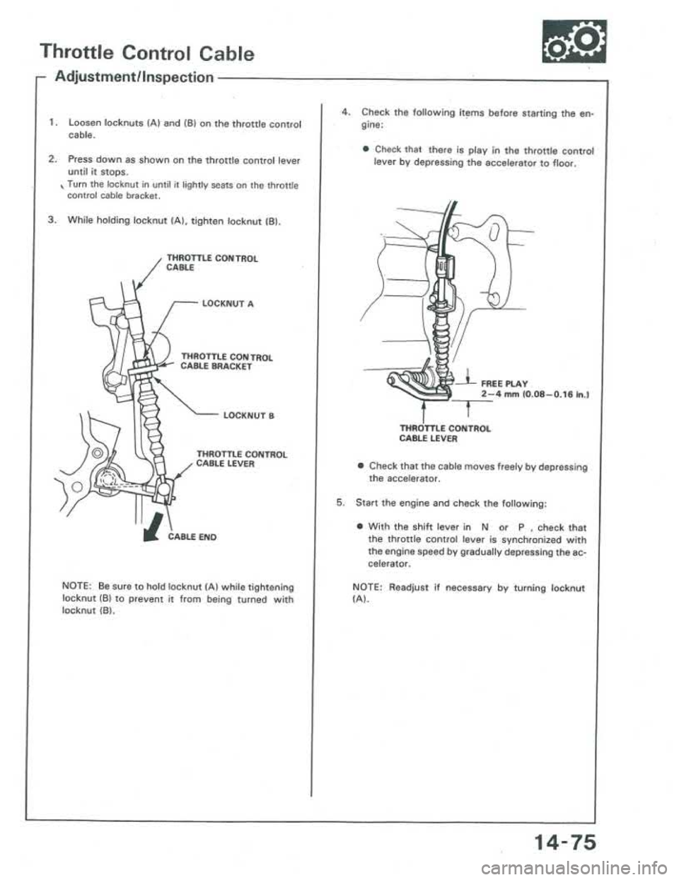 ACURA INTEGRA 1986  Service Repair Manual 
