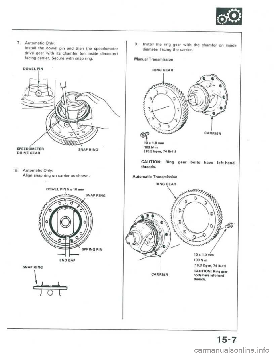ACURA INTEGRA 1986  Service Repair Manual 