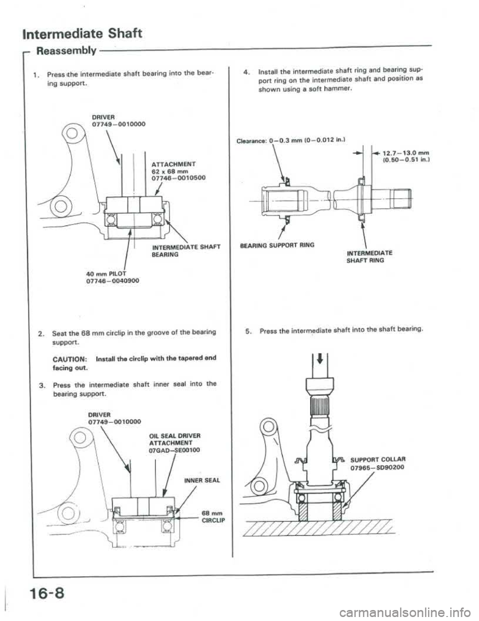 ACURA INTEGRA 1986  Service Repair Manual 