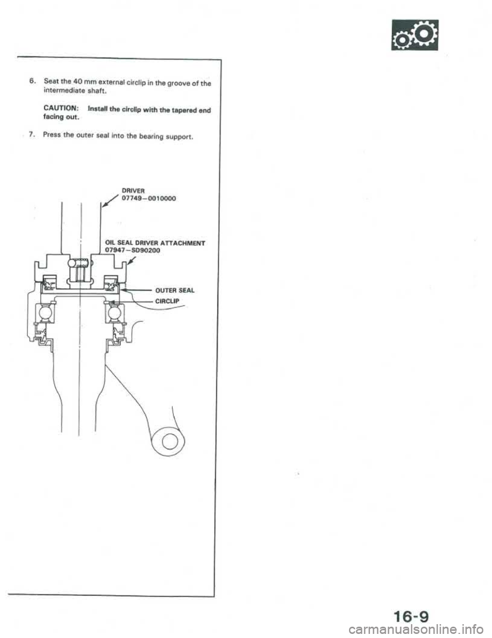ACURA INTEGRA 1986  Service Repair Manual 