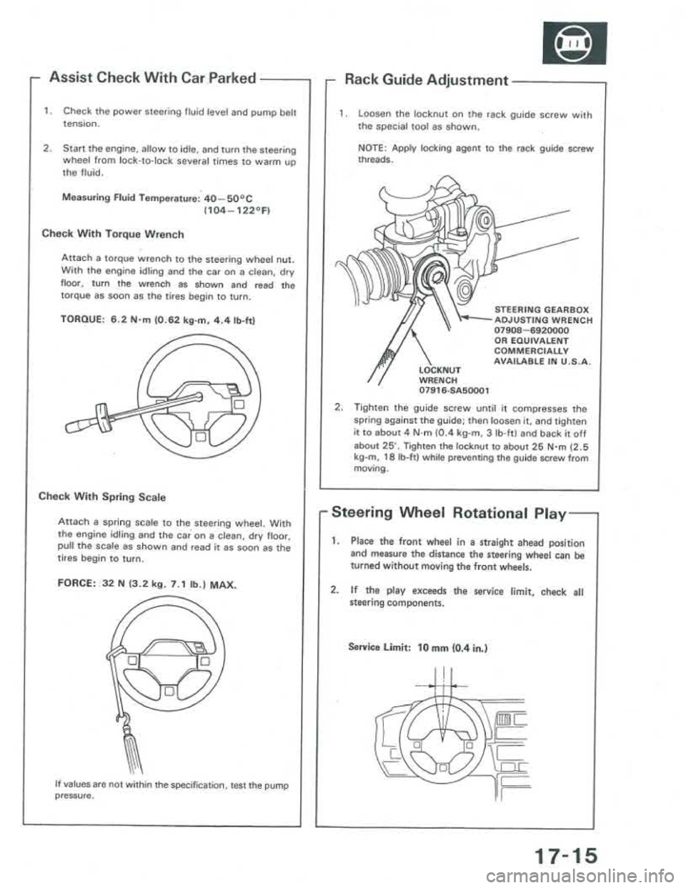 ACURA INTEGRA 1986  Service Repair Manual 