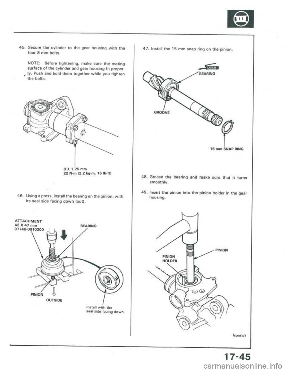 ACURA INTEGRA 1986  Service Repair Manual 