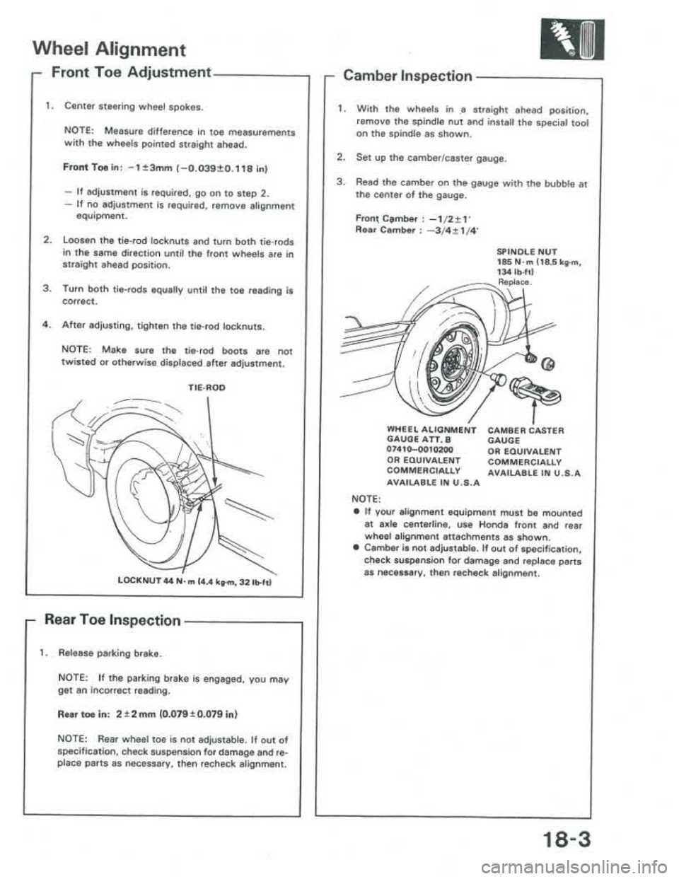 ACURA INTEGRA 1986  Service Repair Manual 
