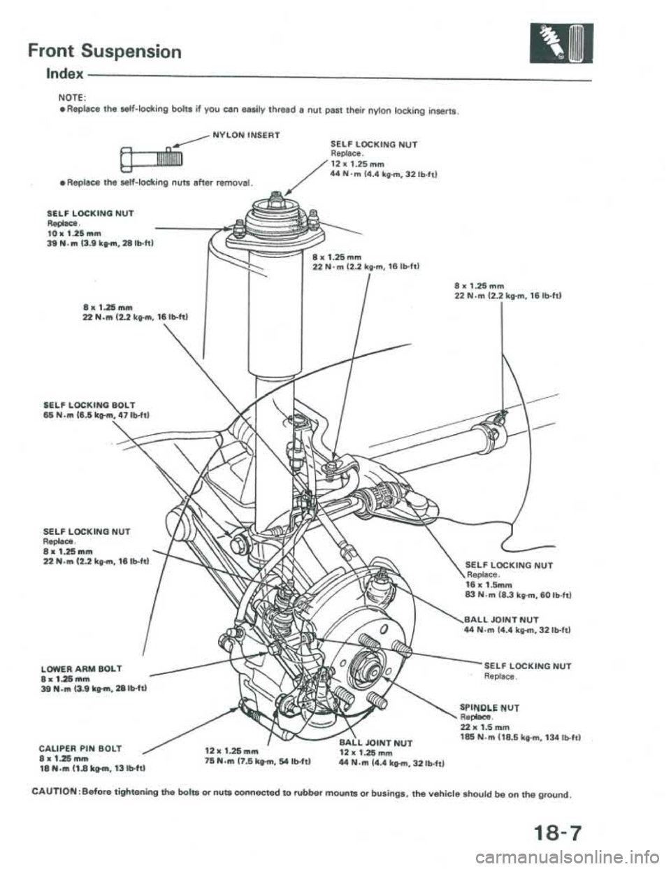 ACURA INTEGRA 1986  Service Repair Manual 