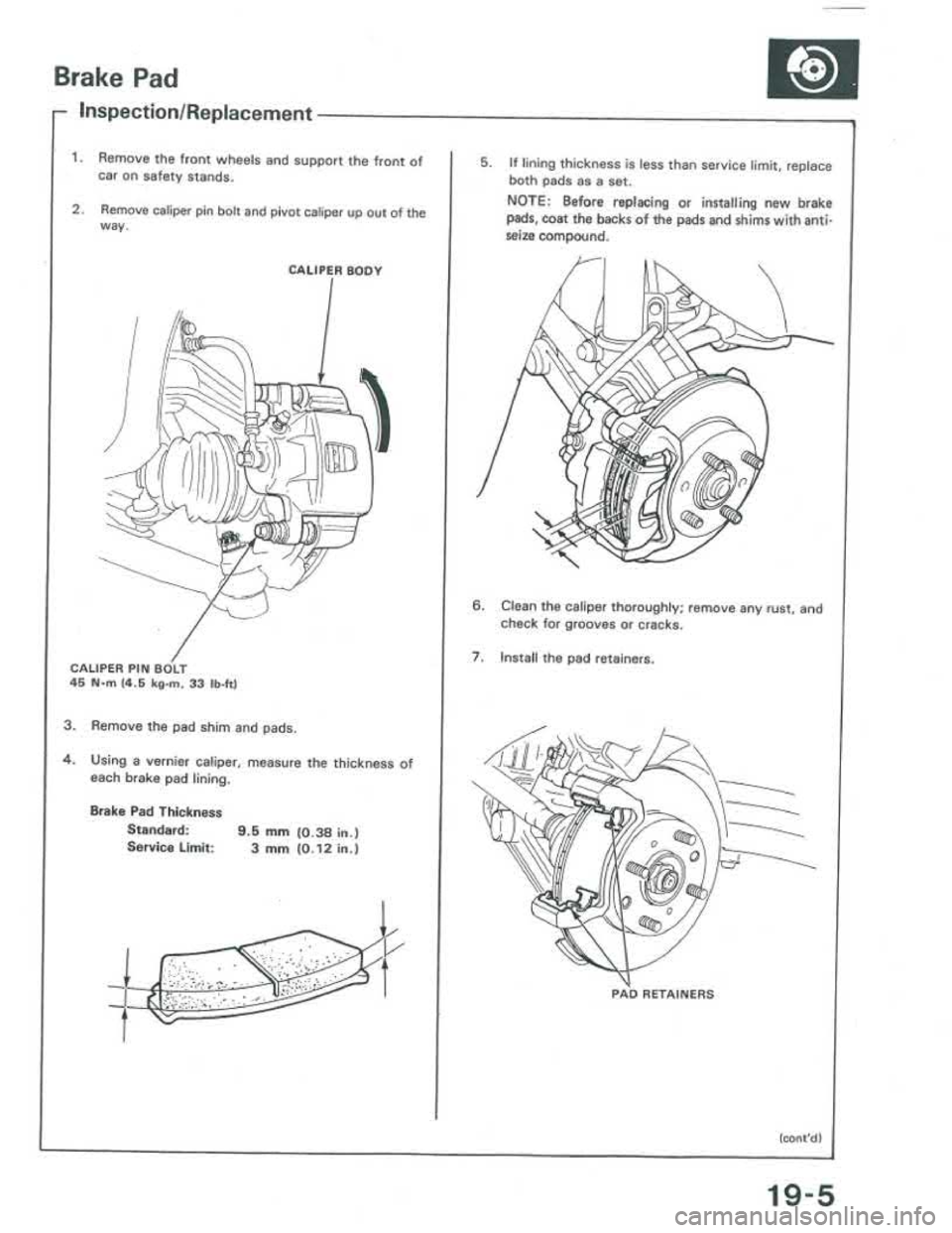 ACURA INTEGRA 1986  Service Repair Manual 
