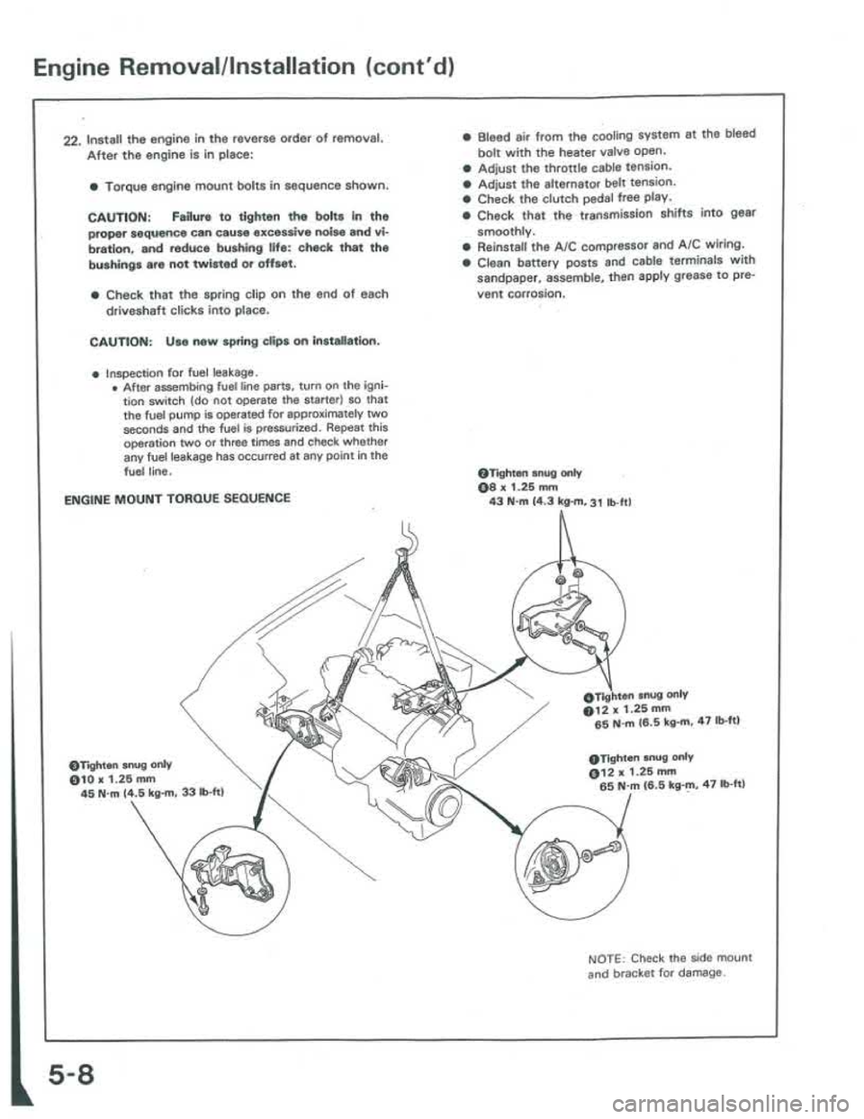 ACURA INTEGRA 1986  Service Repair Manual 