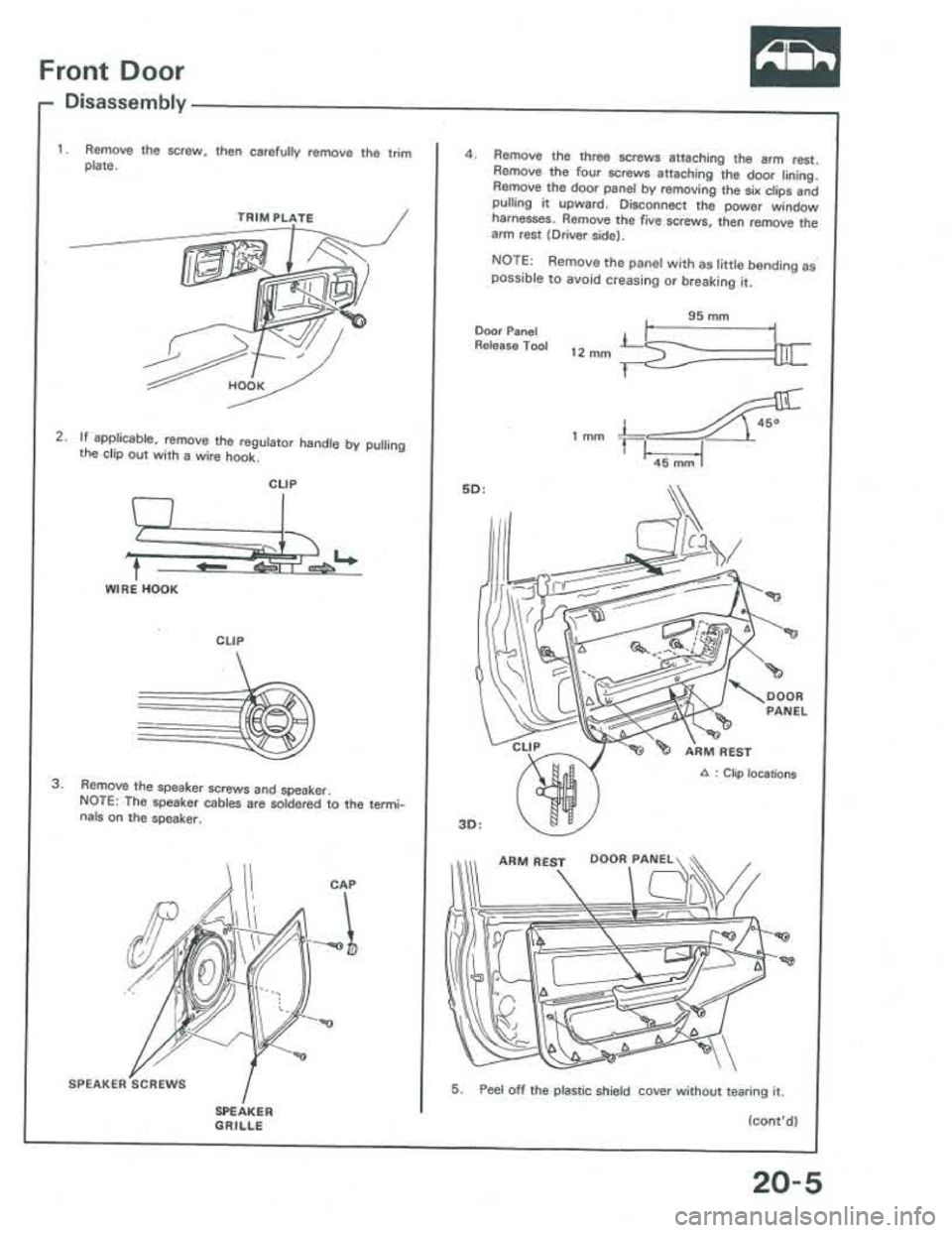 ACURA INTEGRA 1986  Service Repair Manual 