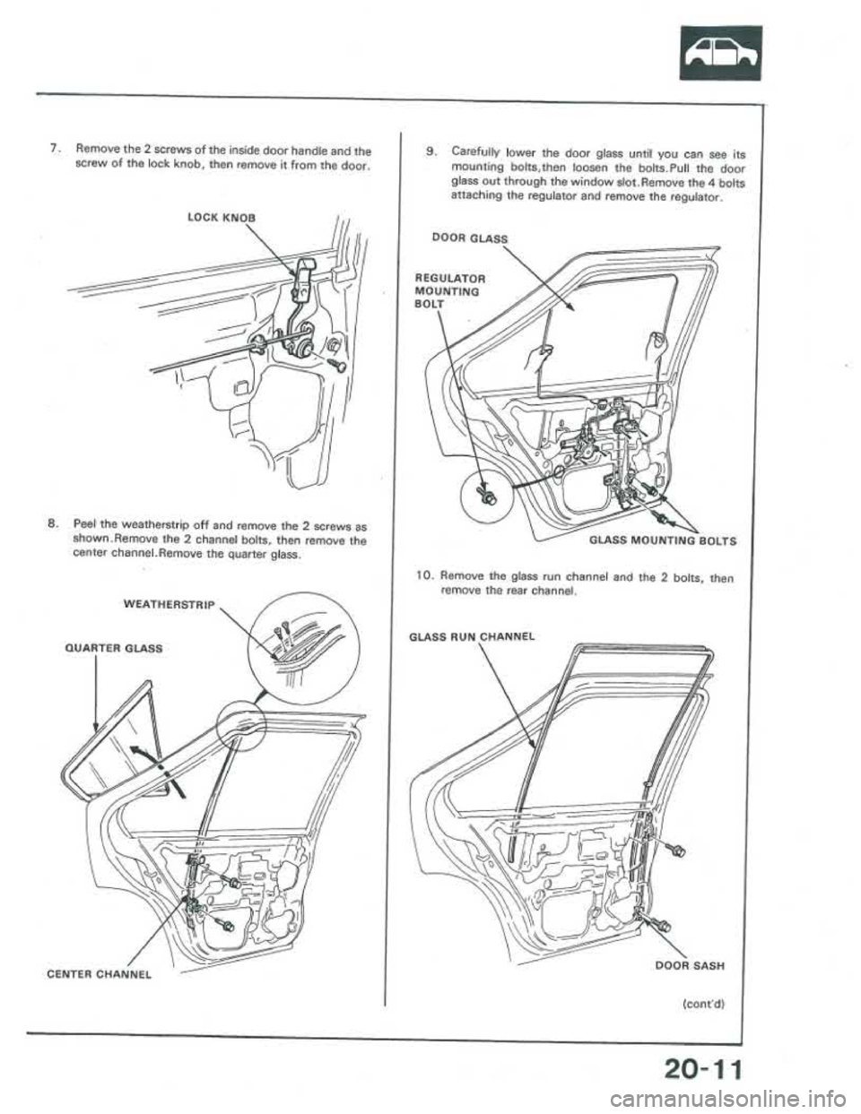 ACURA INTEGRA 1986  Service Repair Manual 