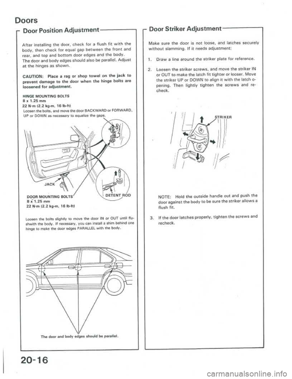 ACURA INTEGRA 1986  Service Repair Manual 