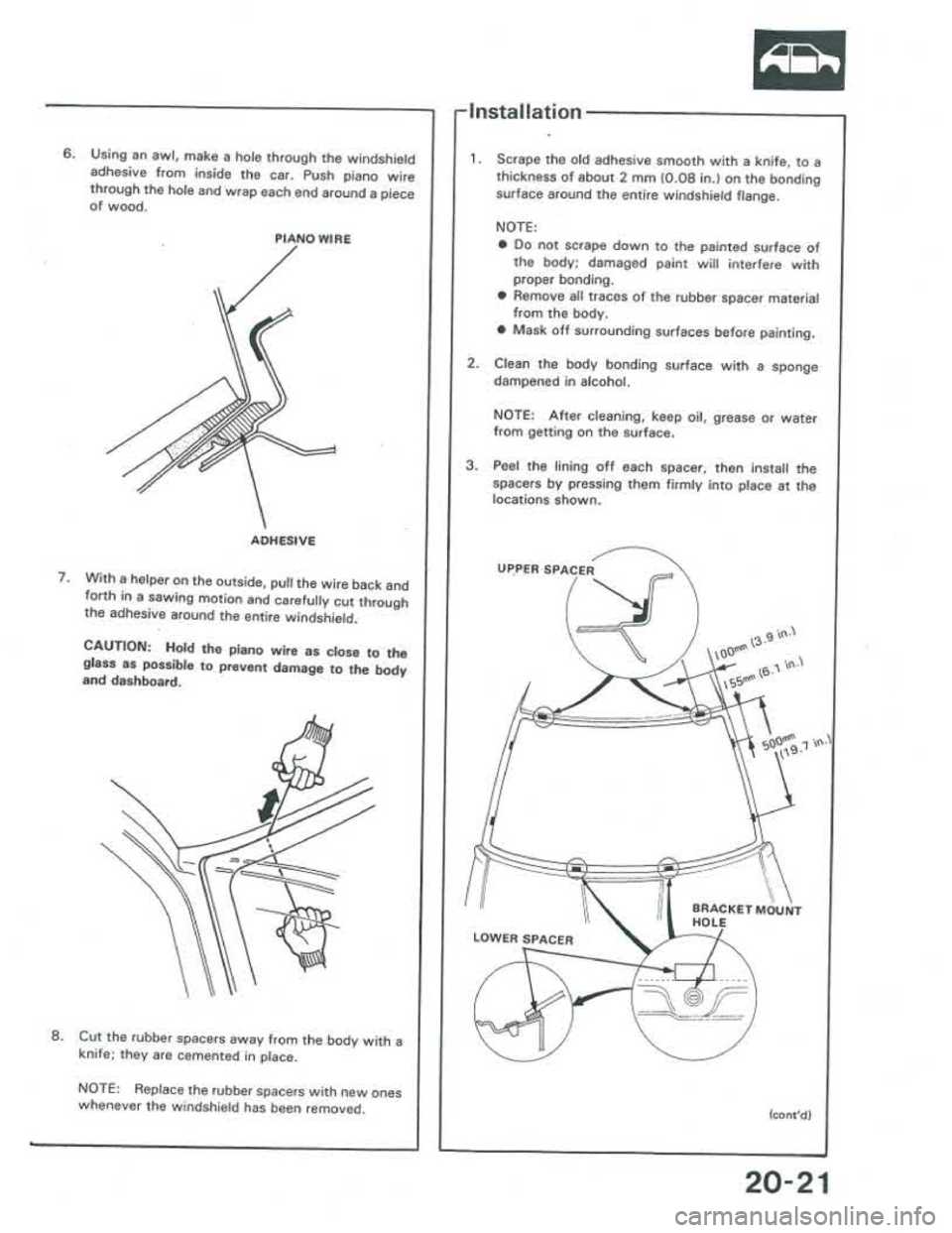 ACURA INTEGRA 1986  Service Repair Manual 