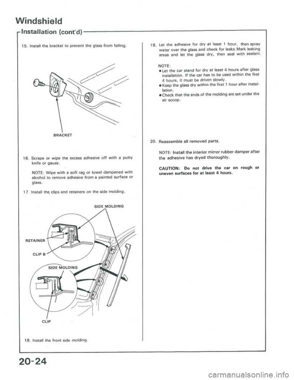 ACURA INTEGRA 1986  Service Repair Manual 