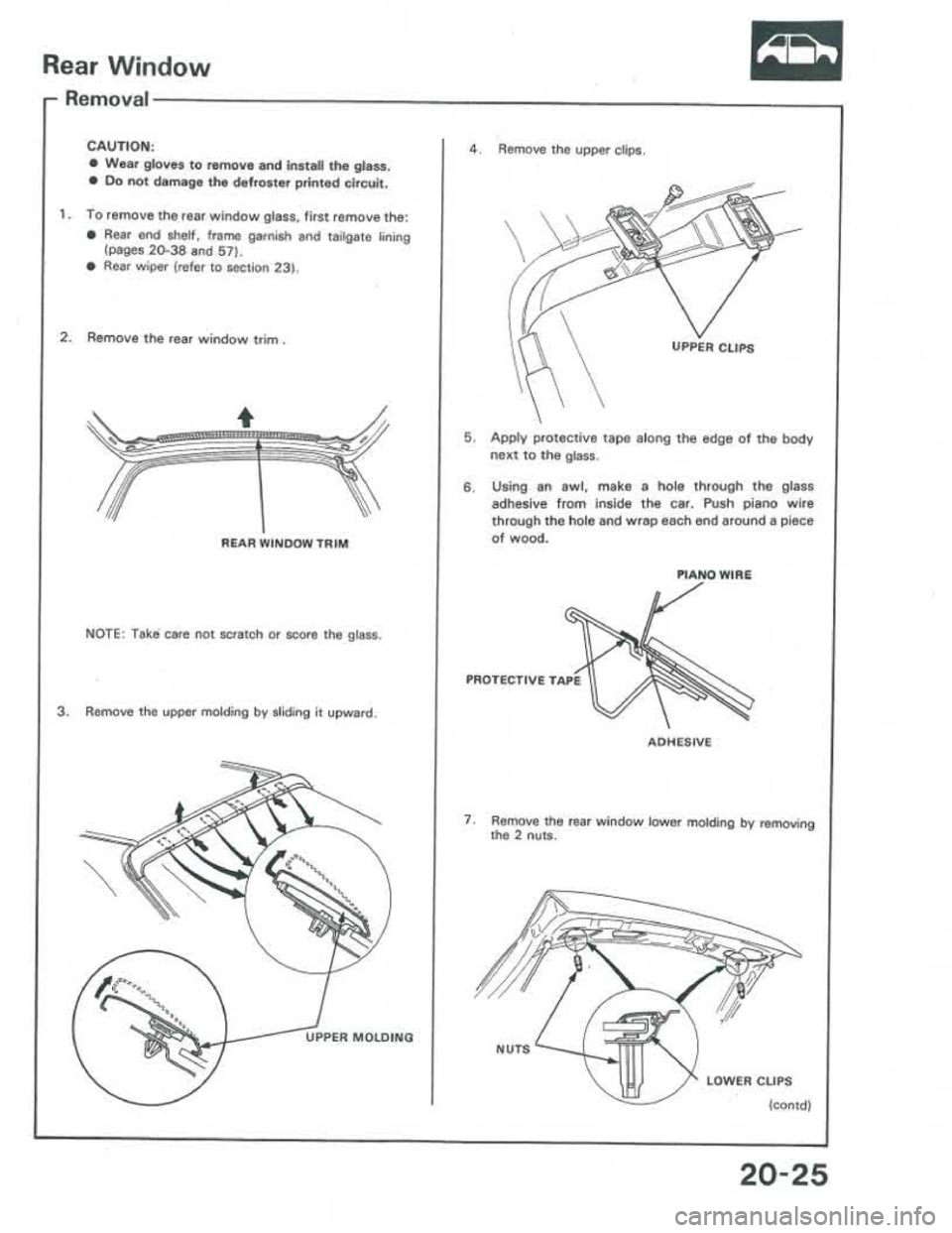 ACURA INTEGRA 1986  Service Repair Manual 