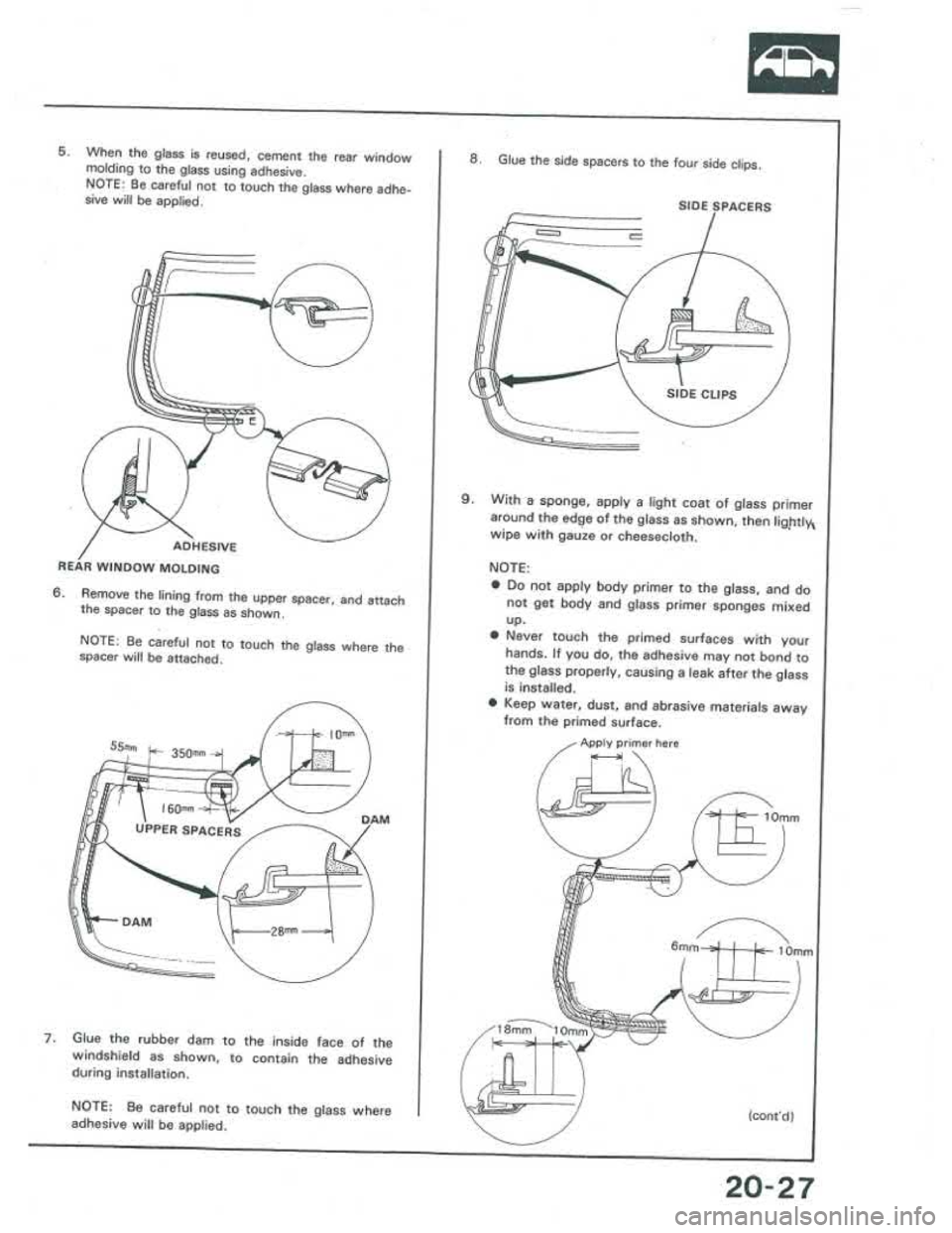ACURA INTEGRA 1986  Service Repair Manual 