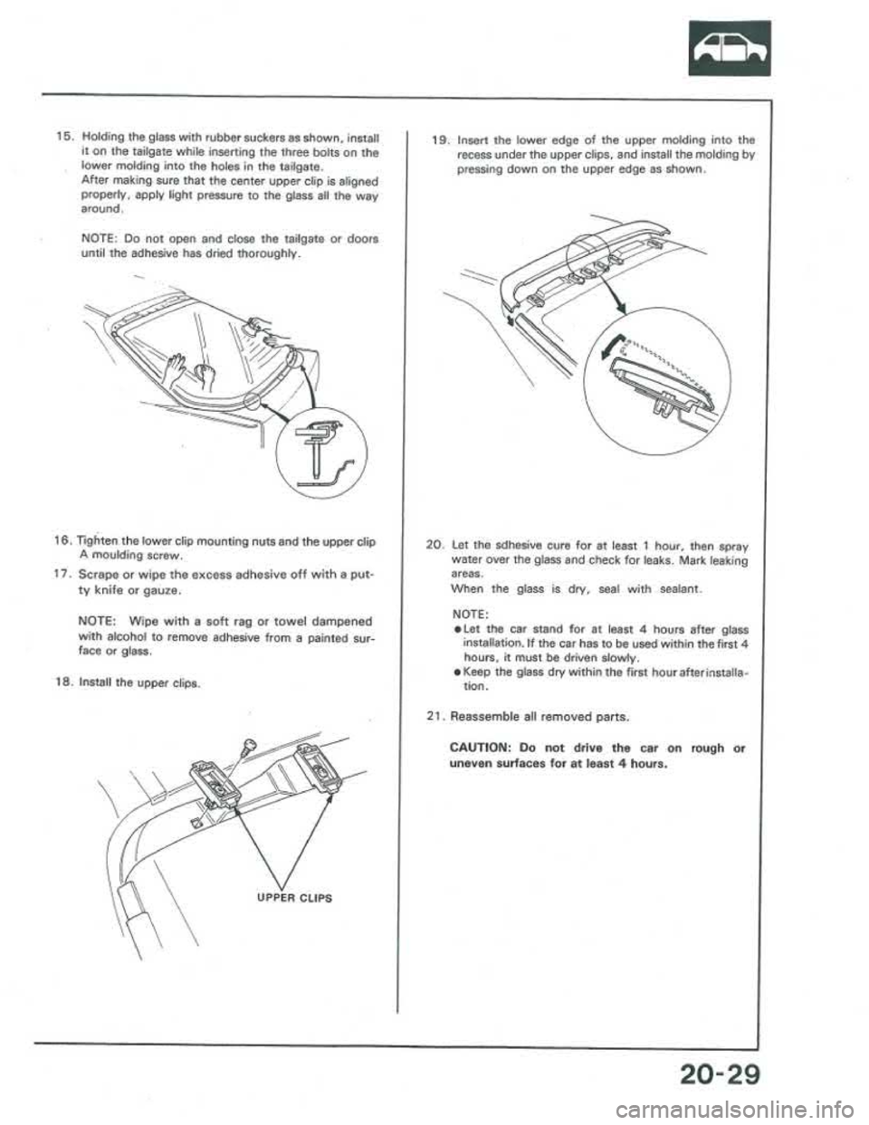 ACURA INTEGRA 1986  Service Repair Manual 