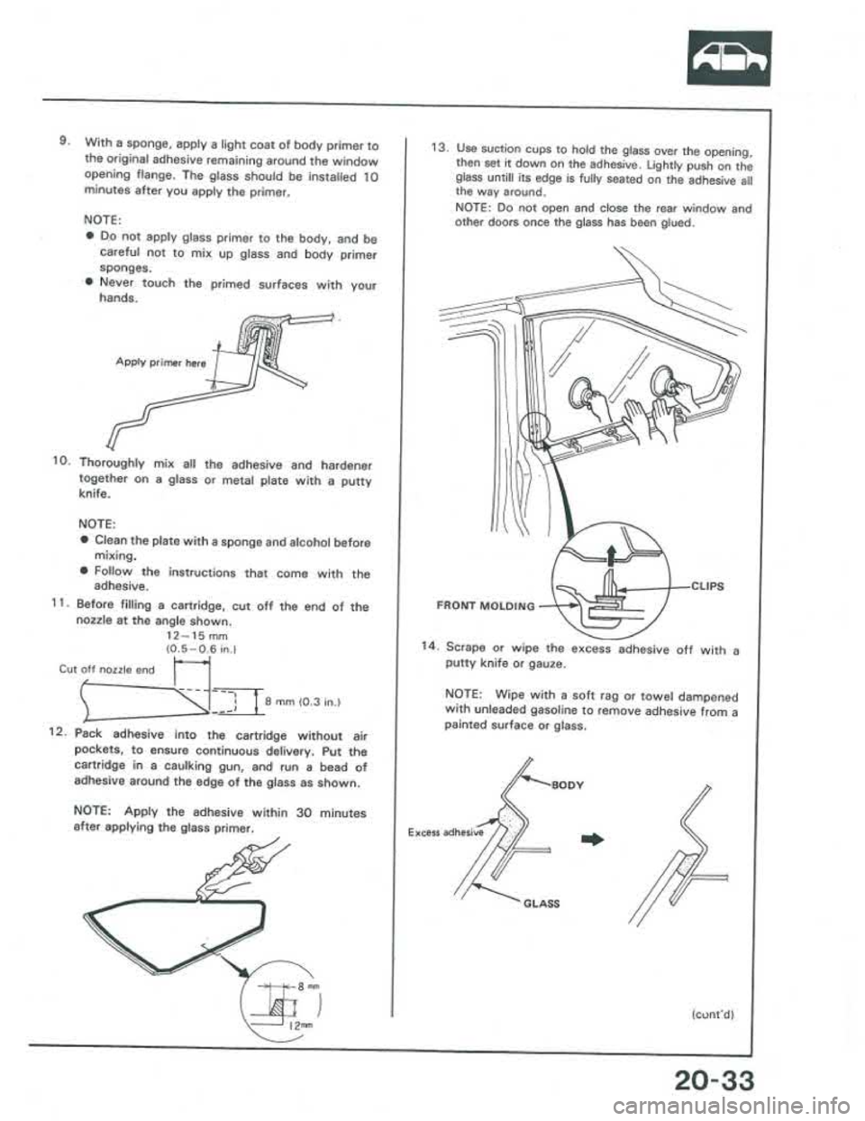 ACURA INTEGRA 1986  Service Repair Manual 