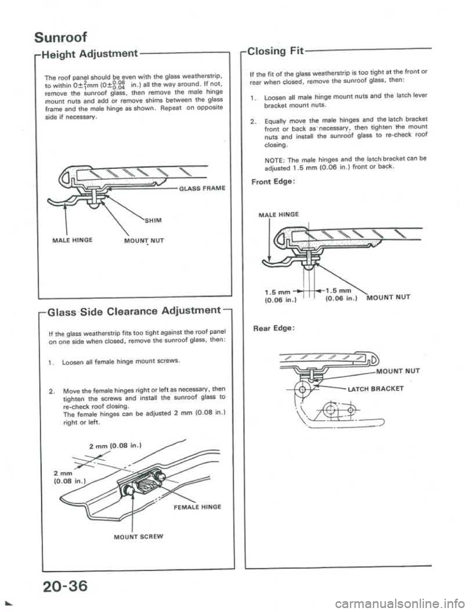 ACURA INTEGRA 1986  Service Repair Manual 