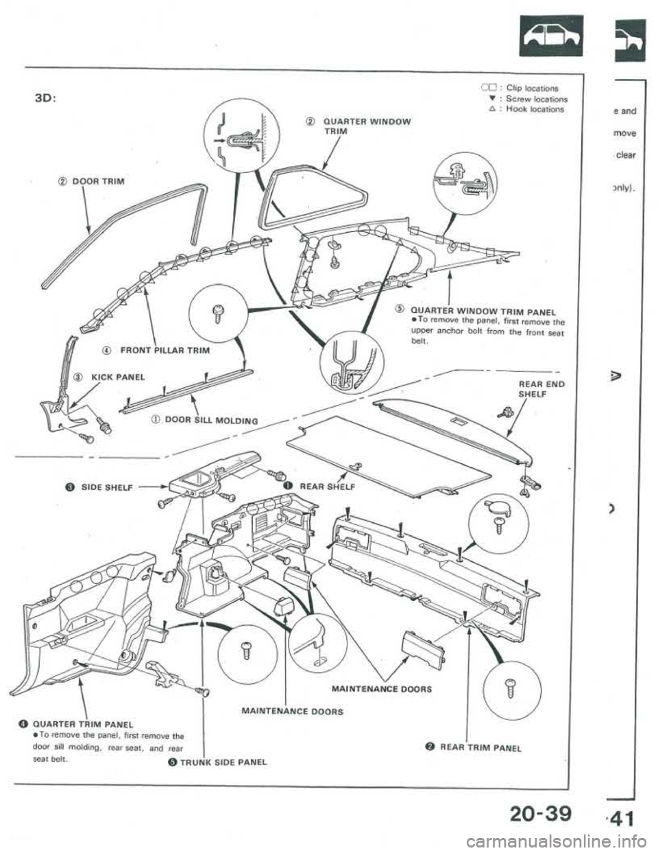 ACURA INTEGRA 1986  Service Repair Manual 
