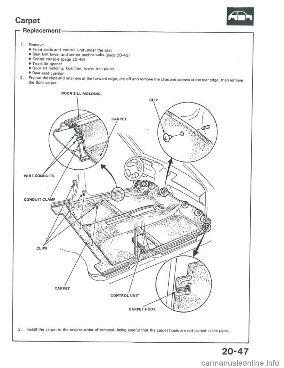 ACURA INTEGRA 1986  Service Repair Manual 