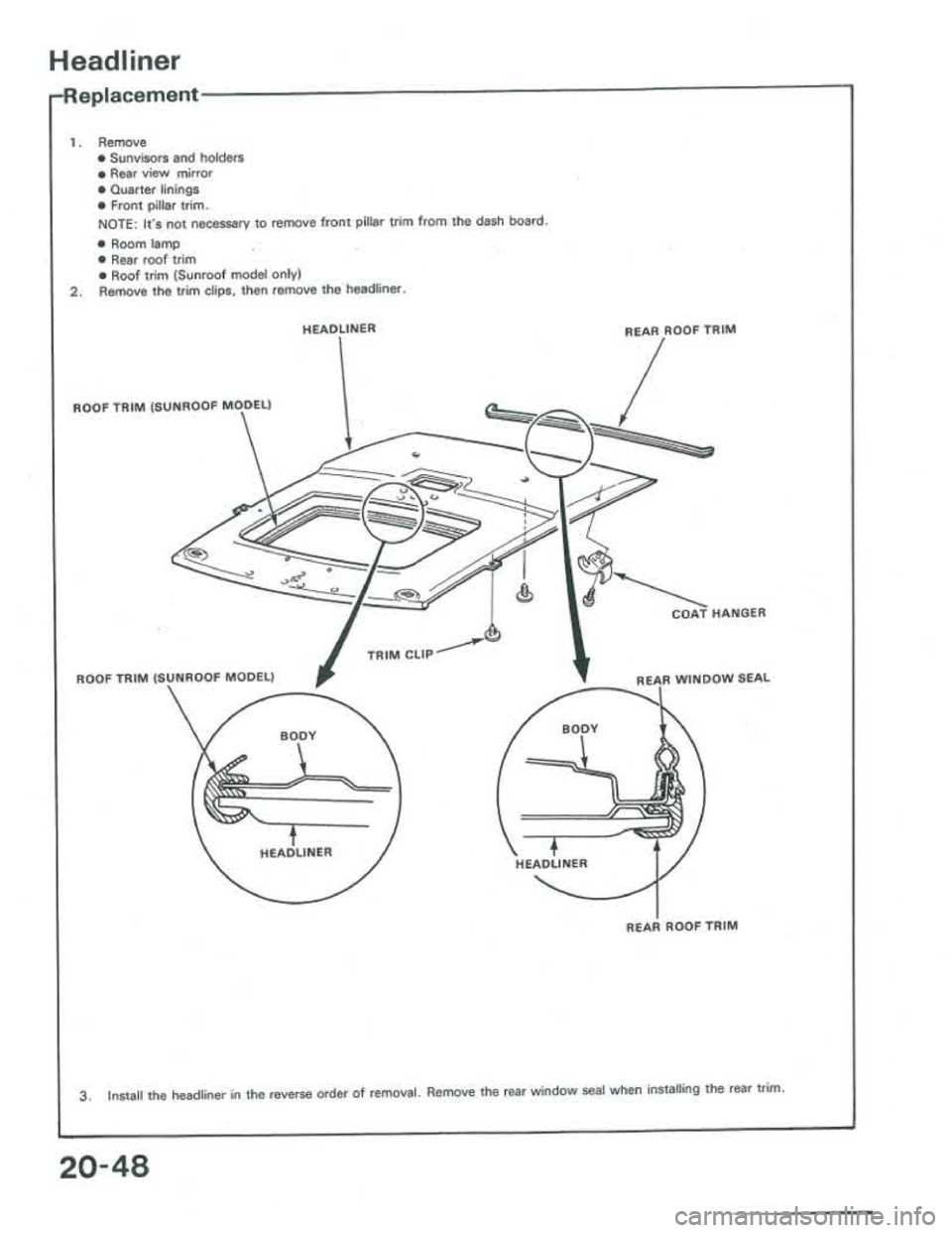ACURA INTEGRA 1986  Service Repair Manual 