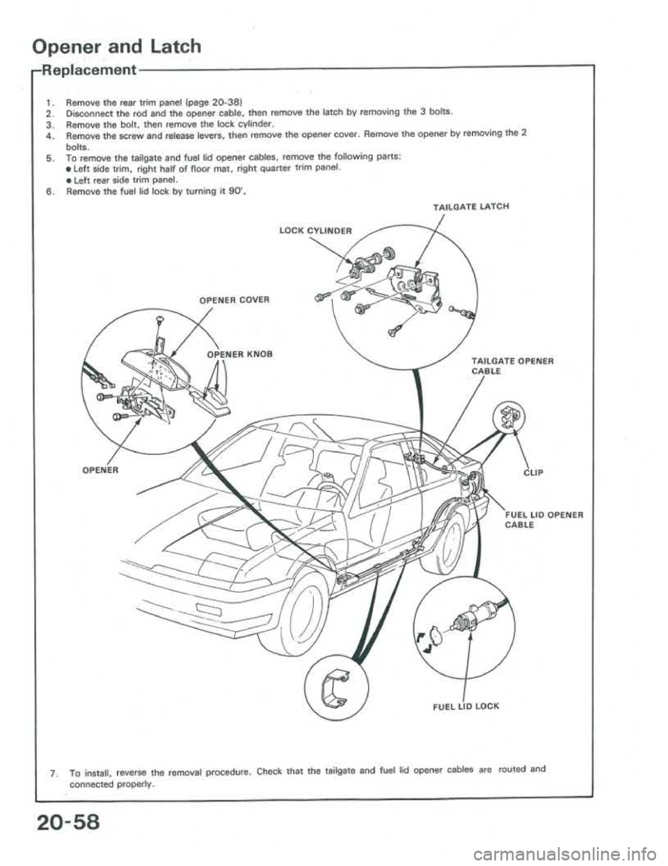 ACURA INTEGRA 1986  Service Repair Manual 