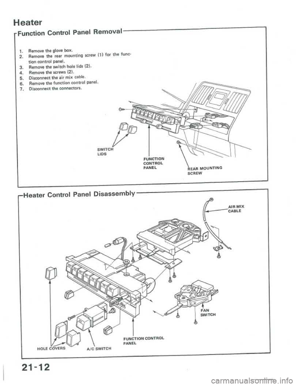 ACURA INTEGRA 1986  Service Repair Manual 