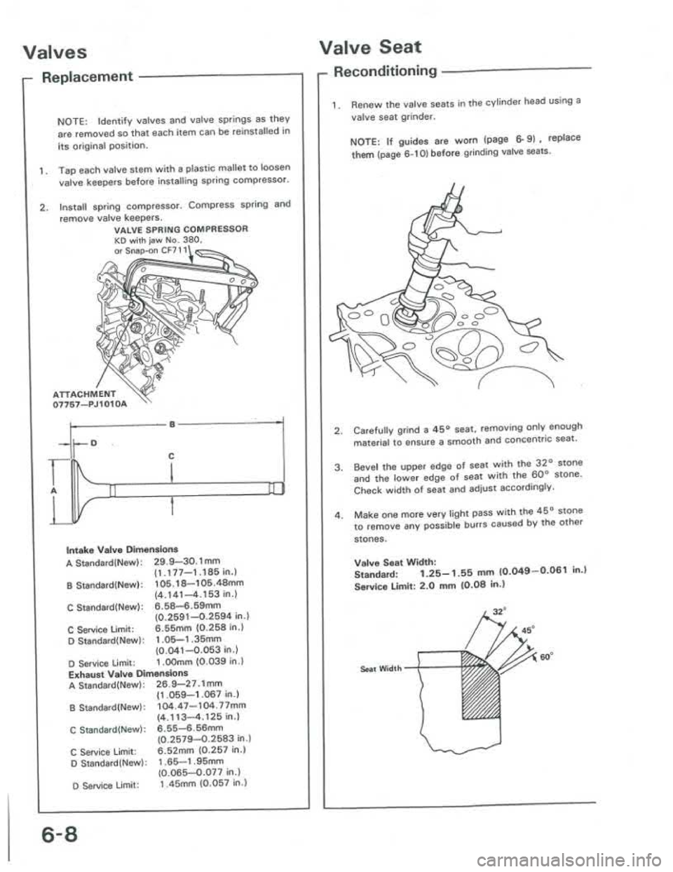 ACURA INTEGRA 1986  Service Repair Manual 