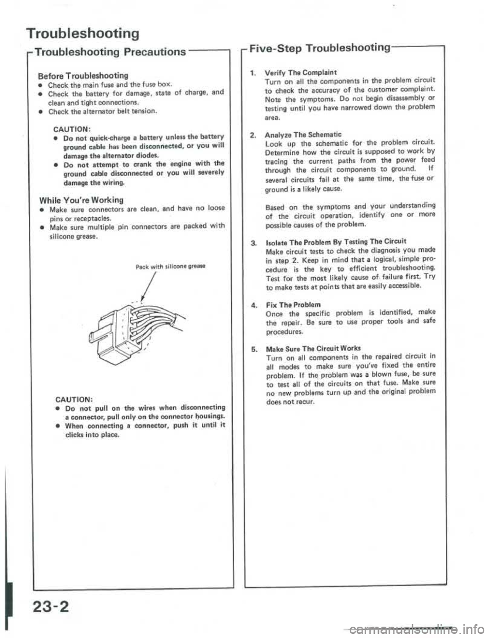 ACURA INTEGRA 1986  Service Repair Manual 
