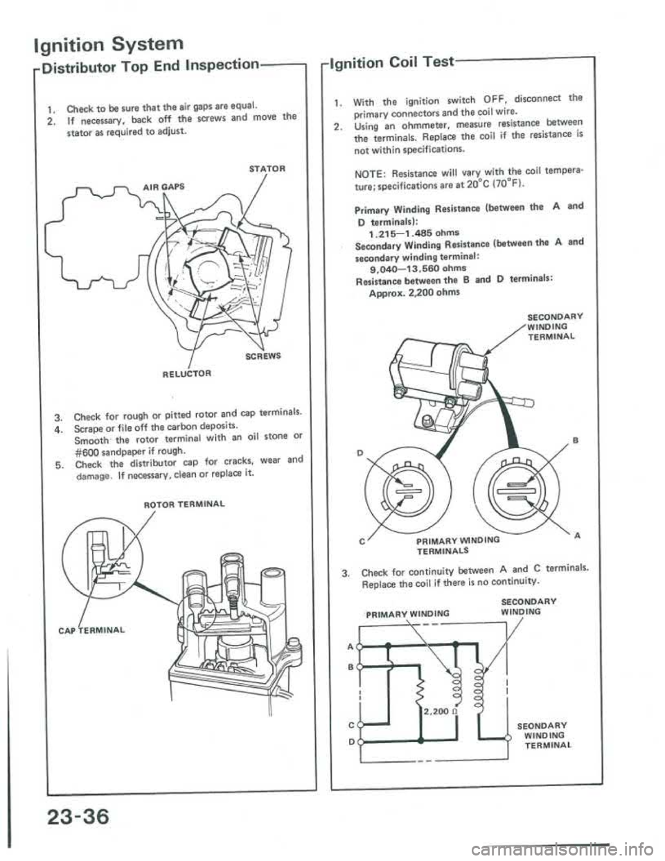 ACURA INTEGRA 1986  Service Repair Manual 