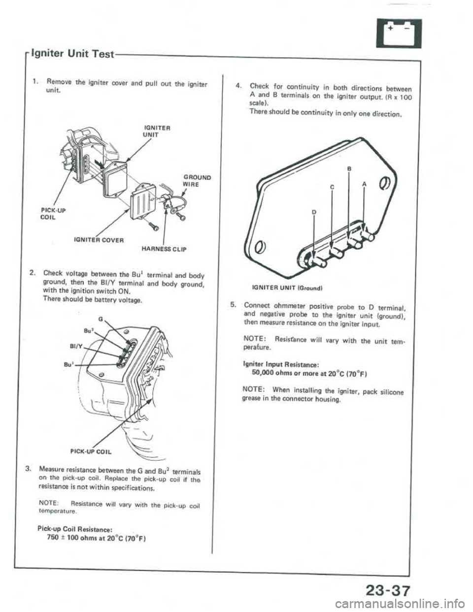 ACURA INTEGRA 1986  Service Repair Manual 